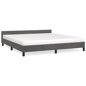 vidaXL Bedframe zonder matras 180x200 cm fluweel donkergrijs