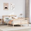 vidaXL Bedframe met hoofdbord massief grenenhout 140x190 cm