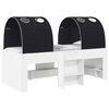 vidaXL Bed met Tunnel 4 pcs Wit en zwart Bewerkt hout