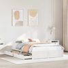 vidaXL Bedframe zonder matras massief grenenhout wit 150x200 cm
