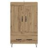 vidaXL Highboard Artisan Eiken 69,5 x 31 x 115 cm Bewerkt hout