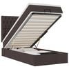 vidaXL Ottoman bed met matras en LED's 80x200cm stof donkerbruin