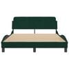vidaXL Bedframe "Dover" 120x200 cm fluweel donkergroen
