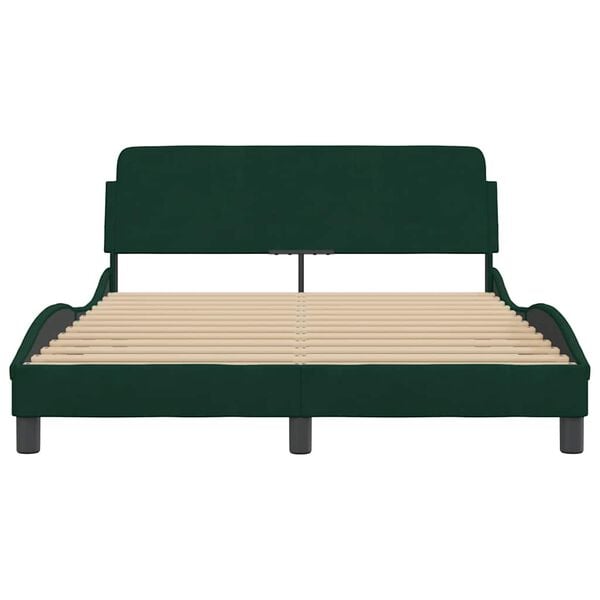 vidaXL Bedframe "Dover" 120x200 cm fluweel donkergroen