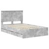 vidaXL Bedframe met lade Beton Grijs 120 x 200 cm Ingenieurshout