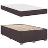 vidaXL Bedframe met matras Donkerbruin 120 x 190 cm Stof