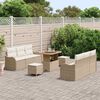 vidaXL Tuin Sofa Set met kussen met opslag 9 pcs Beige en Cr&egrave;me