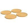 vidaXL Pizzaborden 4 st &Oslash;32x1,5 cm bamboe