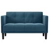 vidaXL Loveseat bank blauw 111 cm fluweel