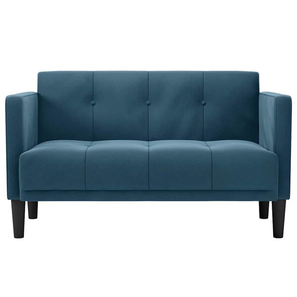 vidaXL Loveseat bank blauw 111 cm fluweel