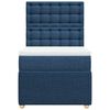 vidaXL Boxspring met matras stof blauw 80x200 cm
