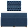 vidaXL Boxspring met matras stof blauw 120x200 cm