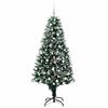 vidaXL Kunstkerstboom Groen 180 cm PVC en Staal en Kunststof