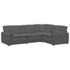 vidaXL Modulaire bank met kussens corduroy stof donkergrijs