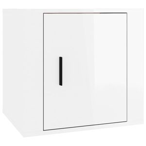 vidaXL Nachtkastje 50x39x47 cm hoogglans wit