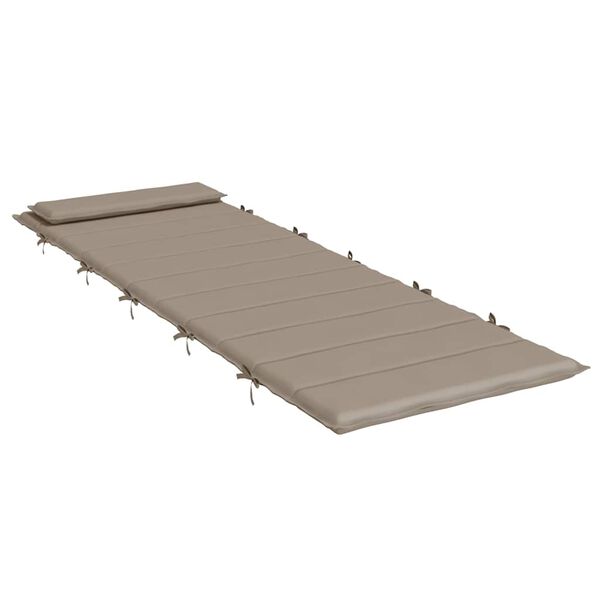 vidaXL Ligbedkussen 180x60x4 cm oxford stof taupe