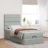 vidaXL Ottoman bed met matrassen 80x200cm fluweel lichtgrijs