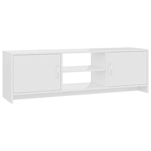 vidaXL Tv-meubel 120x30x37,5 cm bewerkt hout hoogglans wit