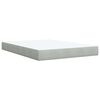 vidaXL Boxspring met matras fluweel lichtgrijs 140x190 cm