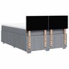 vidaXL Boxspring met matras stof lichtgrijs 140x200 cm