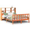 vidaXL Bed met boekenkast zonder matras hout wasbruin 150x200 cm