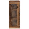 vidaXL Wandkast Oud Hout 34,5 x 34 x 90 cm Geengineerd Hout en Glas