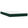 vidaXL Boxspring met matras fluweel donkergroen 120x220 cm