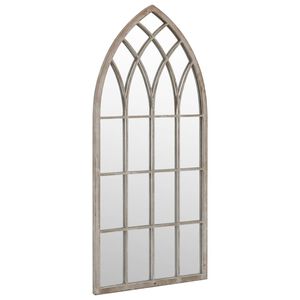vidaXL Tuinspiegel 100x45 cm ijzer zandkleurig