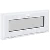 vidaXL Kelderraam RISOR 90 x 40 cm PVC en glas Wit