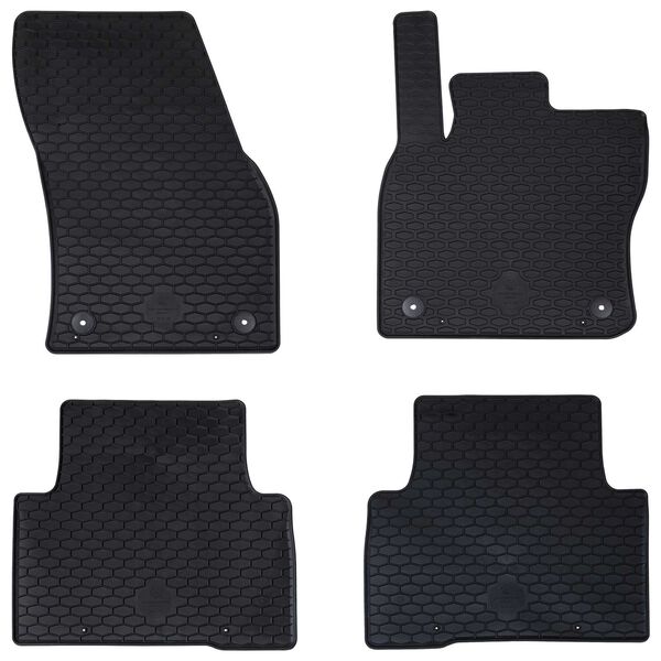vidaXL Autobodemmat 4 pcs Zwart VW TIGUAN , voor TOURAN TPE