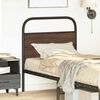 vidaXL Hoofdbord 75 cm bewerkt hout en staal bruin eikenkleurig