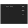 vidaXL Dressoir 105x30x75 cm bewerkt hout zwart