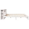 vidaXL Bed met boekenkast zonder matras grenenhout wit 180x200 cm