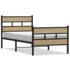 vidaXL Bedframe zonder matras metaal sonoma eikenkleurig 107x203 cm