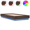 vidaXL Bedframe met LED-verlichting bruin eikenkleurig 90x190 cm
