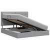 vidaXL Opslag bed met matras met opslag Lichtgrijs 140 x 190 cm Stof