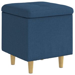 vidaXL Ottoman met Opbergruimte Blauw 40 x 40 x 45 cm Stof