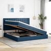 vidaXL Opslag bed met matras met matras Blauw 200 x 200 cm Polyester