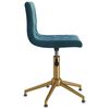 vidaXL Eetkamerstoelen draaibaar 2 st fluweel blauw
