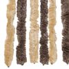 vidaXL Vliegengordijn 118x220 cm chenille donkerbruin en beige
