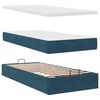 vidaXL Ottoman bed met matras 100x200 cm fluweel donkerblauw