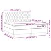 vidaXL Boxspring met matras en LED fluweel donkergroen 200x200 cm