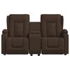 vidaXL Massagestoel 2-zits verstelbaar bekerhouders kunstleer bruin