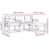 vidaXL Buiten bankenset met kussen 4 pcs Natuurlijk en Beige
