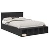 vidaXL Bedframe met plank met opslag Zwart 140 x 200 cm Bewerkt hout