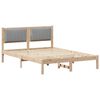 vidaXL Bedframe met Gevoerd Hoofdgedeelte Lichtgrijs 140 x 200 cm