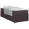 vidaXL Bedframe met matras Donkerbruin 100 x 200 cm Stof