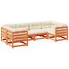 vidaXL 6-delige Loungeset met kussens massief grenenhout wasbruin