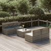 vidaXL 5-delige Loungeset met kussens poly rattan grijs