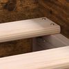 vidaXL Bedframe met hoofd- en voeteneinde gerookt eiken 120x190 cm